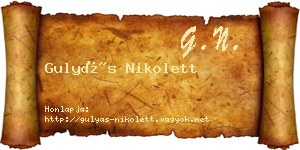 Gulyás Nikolett névjegykártya