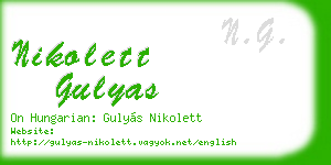 nikolett gulyas business card