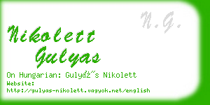 nikolett gulyas business card